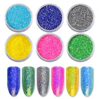 2gbox holographic laser nail powder charm dust candy colors nail glitter decorations nail art pigment diy manicure designs