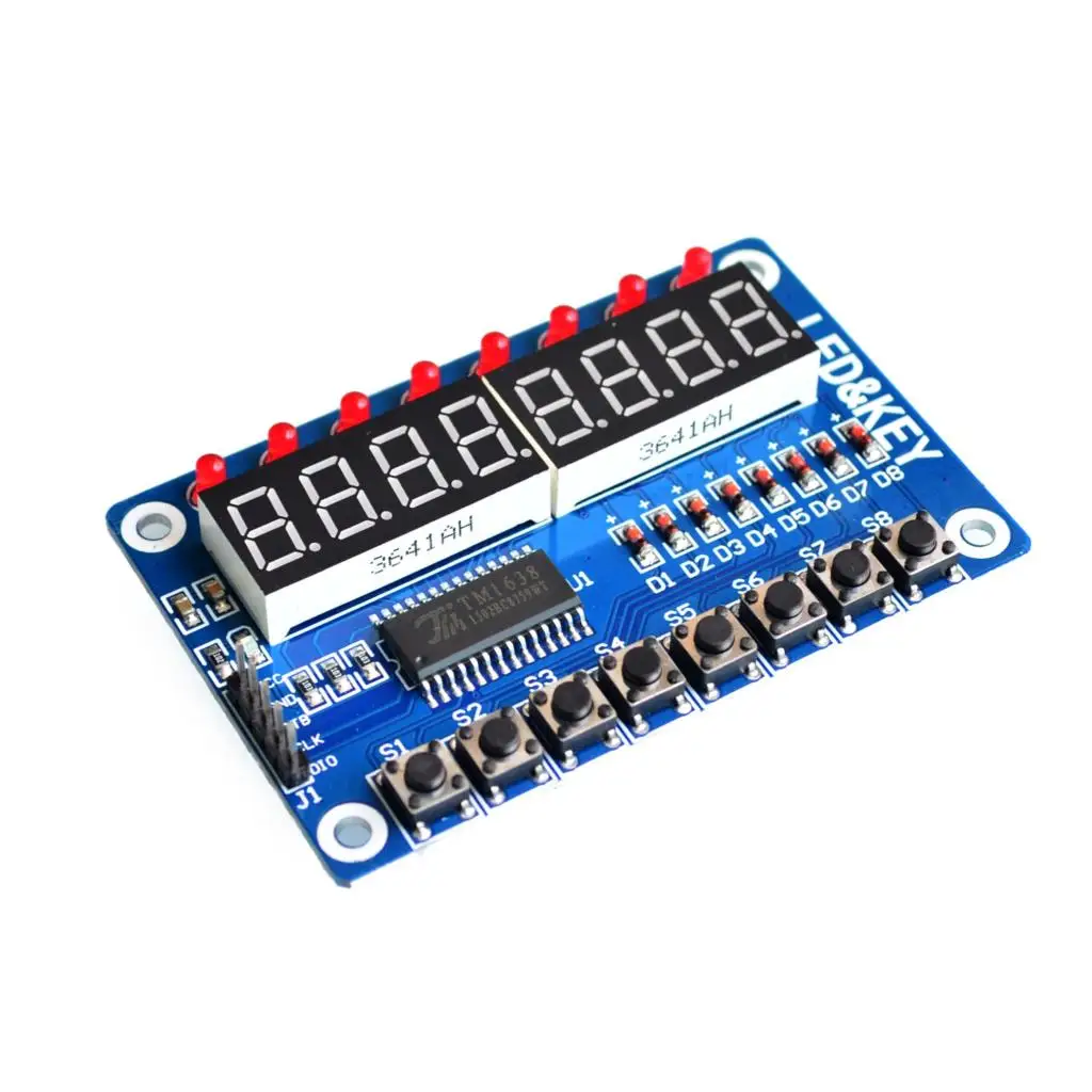 Ключ Дисплей светодиодной лампой для AVR Новый 8 бит цифровой светодиодный