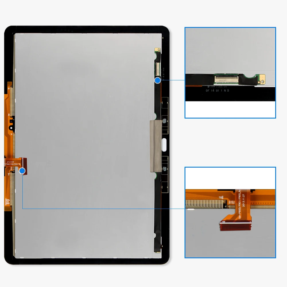 Srjtek 12.2&quot for Samsung Galaxy Tab Pro T900 SM-T900 T901 T905 LCD Display Matrix Touch Screen Digitizer Sensor Full Assembly |