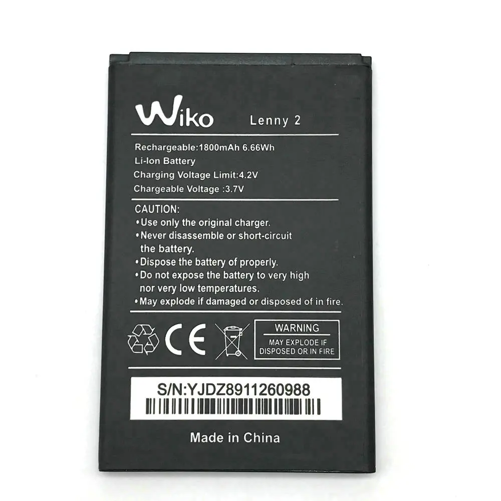 100% Новый 1800mAh Сменный литий ионный аккумулятор для Wiko Lenny 2 Lenny2 батарея + Tack Code|battery