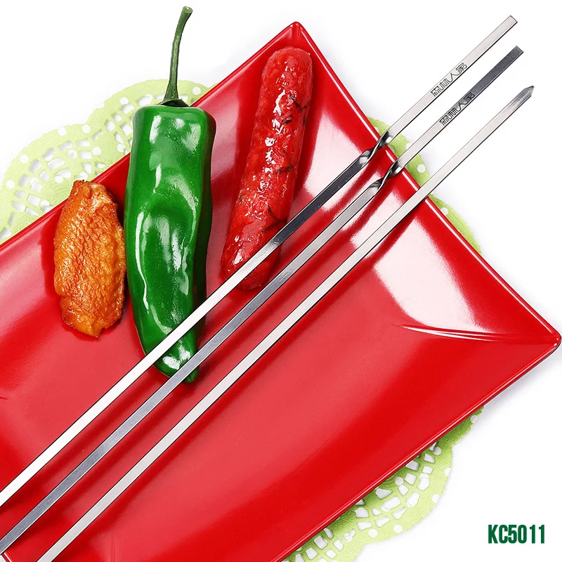 Плоские палочки для барбекю инструменты приготовления пищи из нержавеющей стали