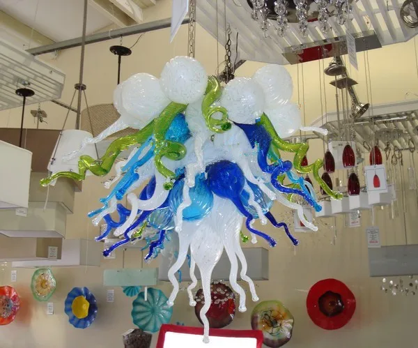 

2016 Cheap Hand Blown Glass Chandelier Crystal Hanging Lamp