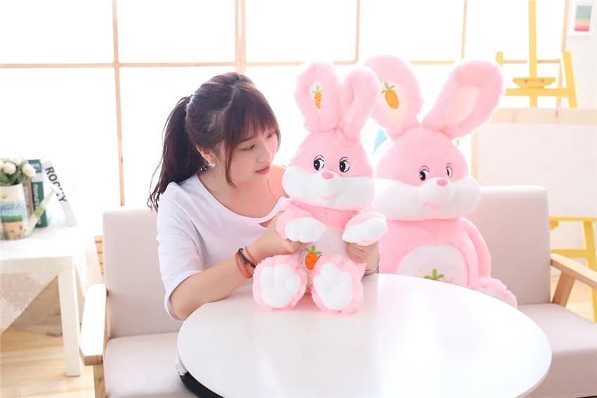 Lucky Rabbit 150 см морковка, Кролик плюшевая игрушка набивная Мягкая Кукла Игрушки для маленьких детей игрушки для животных День рождения Рождественский подарок для детей