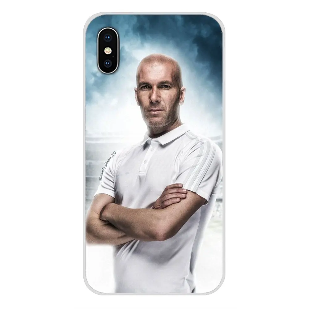 Прозрачный чехол из ТПУ для Apple iPhone X XR XS MAX 4 4S 5 5S 5C SE 6 6S 7 8 Plus ipod touch Zinedine Yazid Zidane