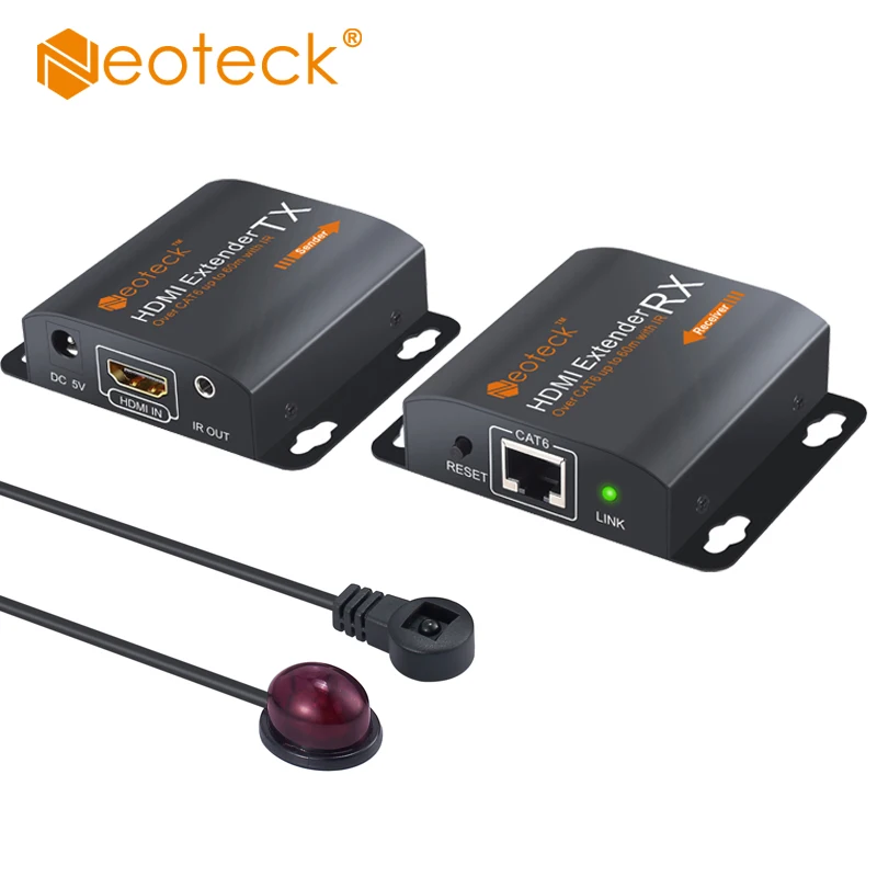 Видеокарта HDMI 1080P с ИК датчиком TX / RX по требованию кошки 6 Cat 7 для DVD|Кабели HDMI| |