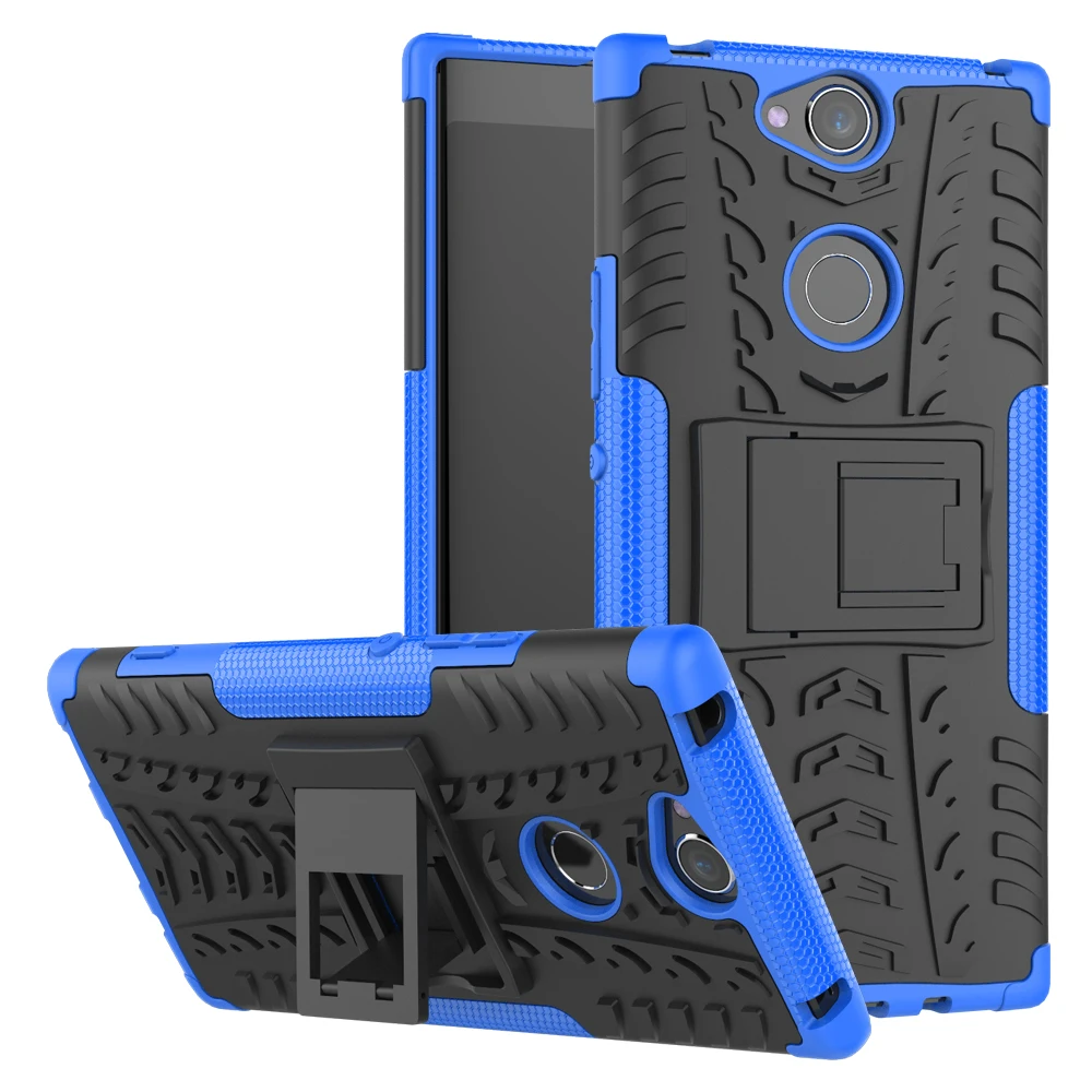 For Sony Xperia XA2 Plus Case Hybrid TPU + PC Armor Hard Silicone with Stand Cover Dual Phone Bag | Мобильные телефоны и
