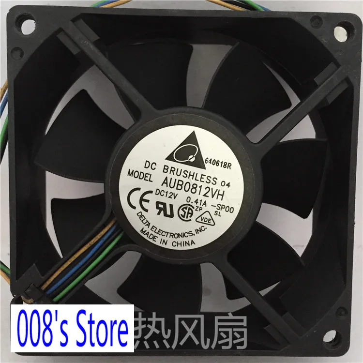

New Radiator CPU Cooler Fan For Server PC AUB0812VH 8025 8*8*2.5CM 80*80*25MM 12V 0.41A -SP00 4 Pin PWM Tempreture Control 42CFM