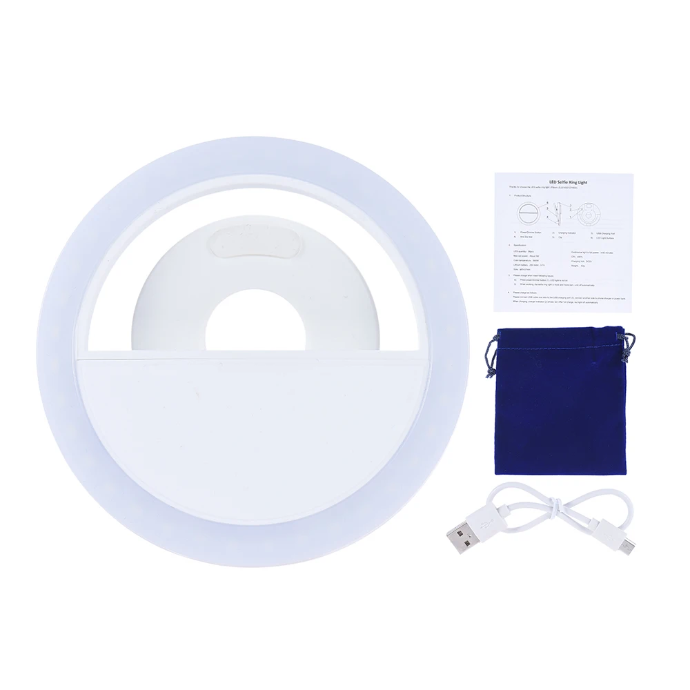 Мини светильник Andoer 36 светодиодов 3 режима встроенный аккумулятор|led selfie ring light|ring