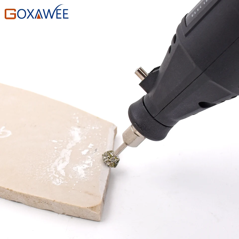 GOXAWEE 6pcs Magnetic Sanding E Needle Diamond Grinding Jade Carving For Dremel Accessories 10/12/14/16mm | Инструменты
