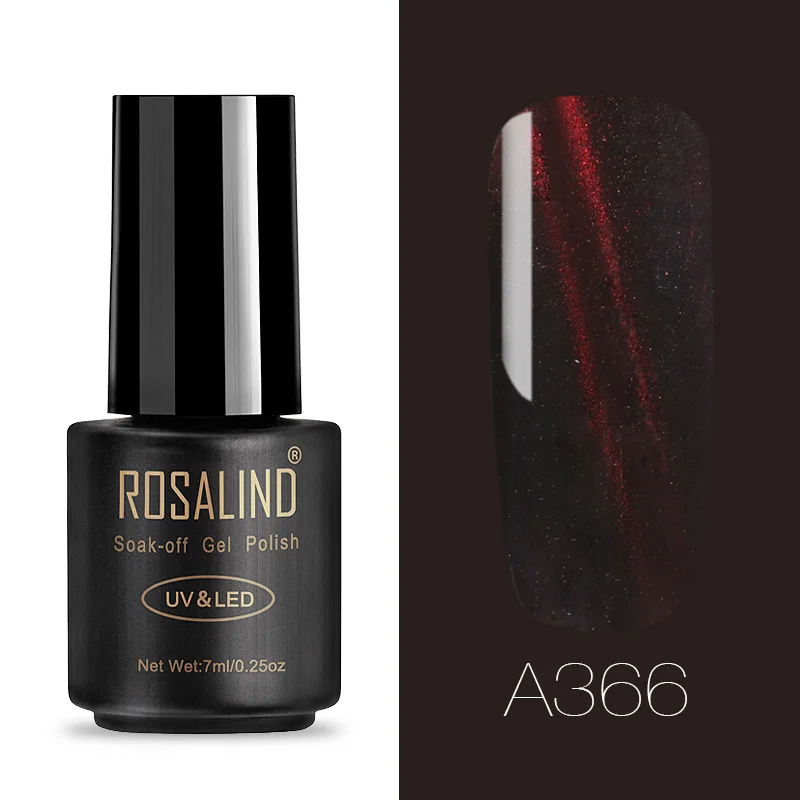 A366 ROSALIND 7 мл кошачий глаз гель лак Гибридный Полупостоянный УФ набор гель-лаков для ногтей для маникюра офф праймер белый лак для ногтей - Цвет: A366