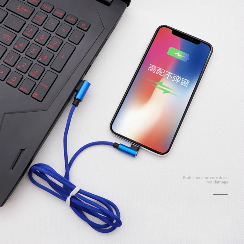 90 градусов кабель зарядного устройства USB с быстрой зарядки происхождения