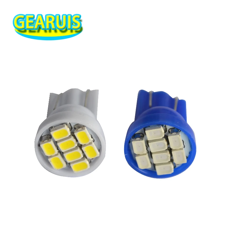 100 шт./лот Автомобильные светодиодные лампы 24 В T10 194 168 1206 8 SMD супер белые