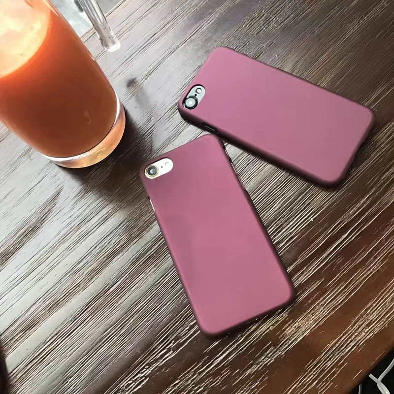 Luxury Wine Red Phone Cases for iPhone 7/6/6S/8 Plus, 5/5S/SE, XS - Fashionable Hard PC Frosted Cover Capa Fundas image 6