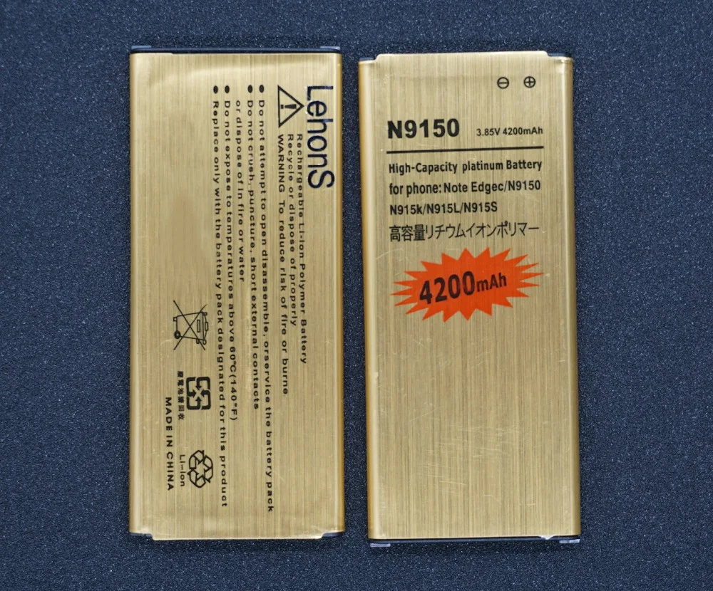 LehonS 4200 мАч Золотой Сменный аккумулятор для Samsung Galaxy Note Edge N9150 N915 N915F N915A N915T
