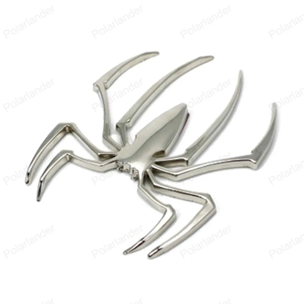 Новое поступление серебро 3 D автомобилей Металл Наклейка паук стикер Тюнинг