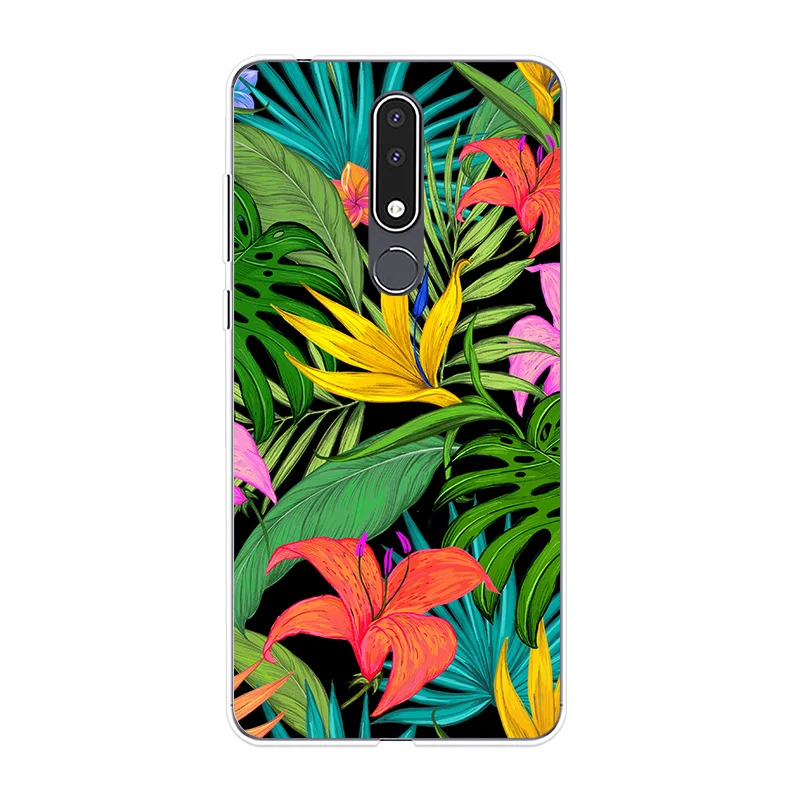 Phone Case For Nokia 1 2 3 5 6 7 8 Soft Cover Flowers Silicone Fundas 2.1 3.1 5.1 6.1 Plus 7.1 8.1 case |