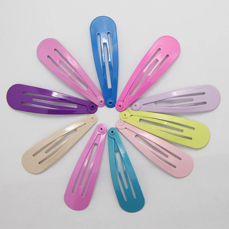 Оптовая продажа 60 шт. однотонные заколки для волос зажимы с бантом малышей