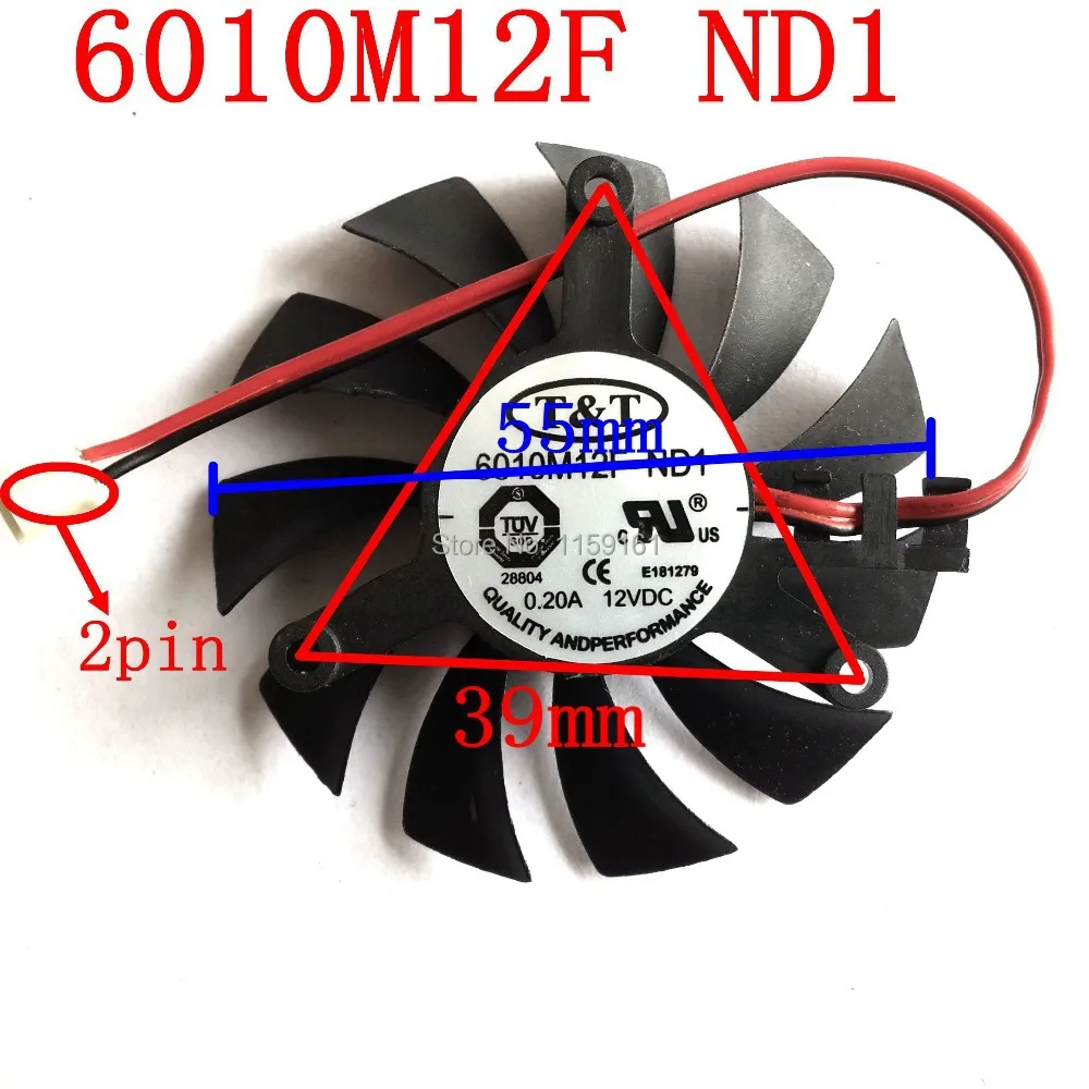Бесплатная доставка 6010M12F ND1 55 мм 12 В 0.2A 2PIN 39x39x39 вентилятор охлаждения|shipping tractor|fan
