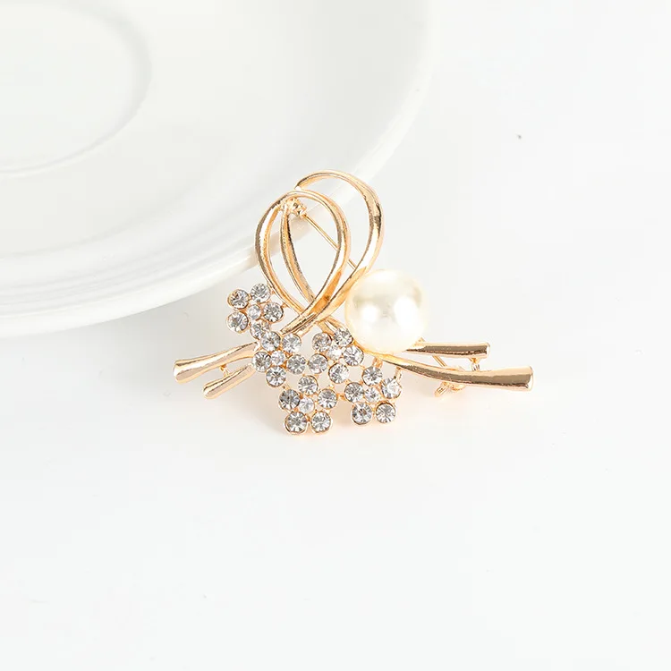 Новинка 2019 Высококачественная брошь с имитацией жемчуга модная Ретро из сплава