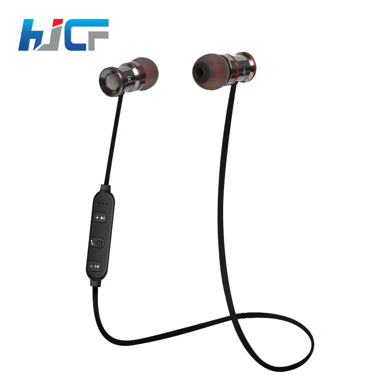 HJCF Bluetooth наушники Спорт Беспроводной наушников качество Металл стерео гарнитура