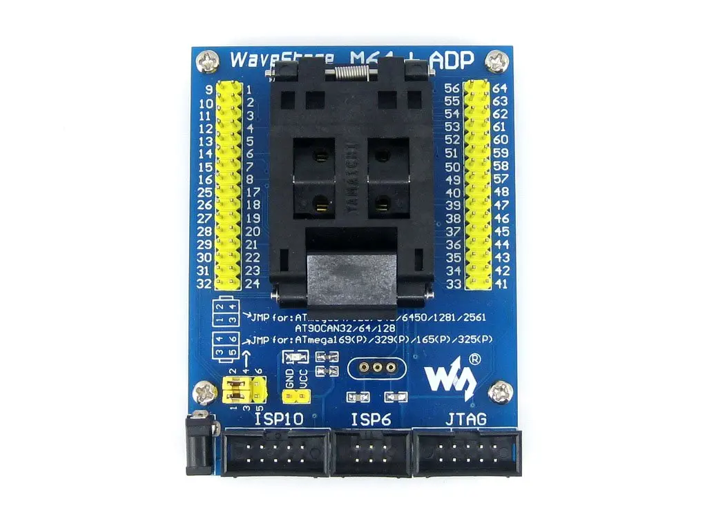 

M64+ ADP AVR Programming Adapter IC Test Socket for ATmega64 ATmega128 TQFP64 Free Shipping