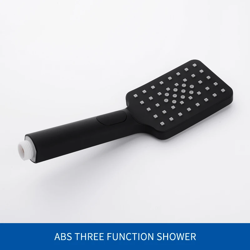 Showerhead Черная насадка для душа, 3 функции, ручной для экономии воды, душ Grohe, дождевая насадка для душа, набор для ванной комнаты, Doucha Chuveiro Rocas - Цвет: Showerhead
