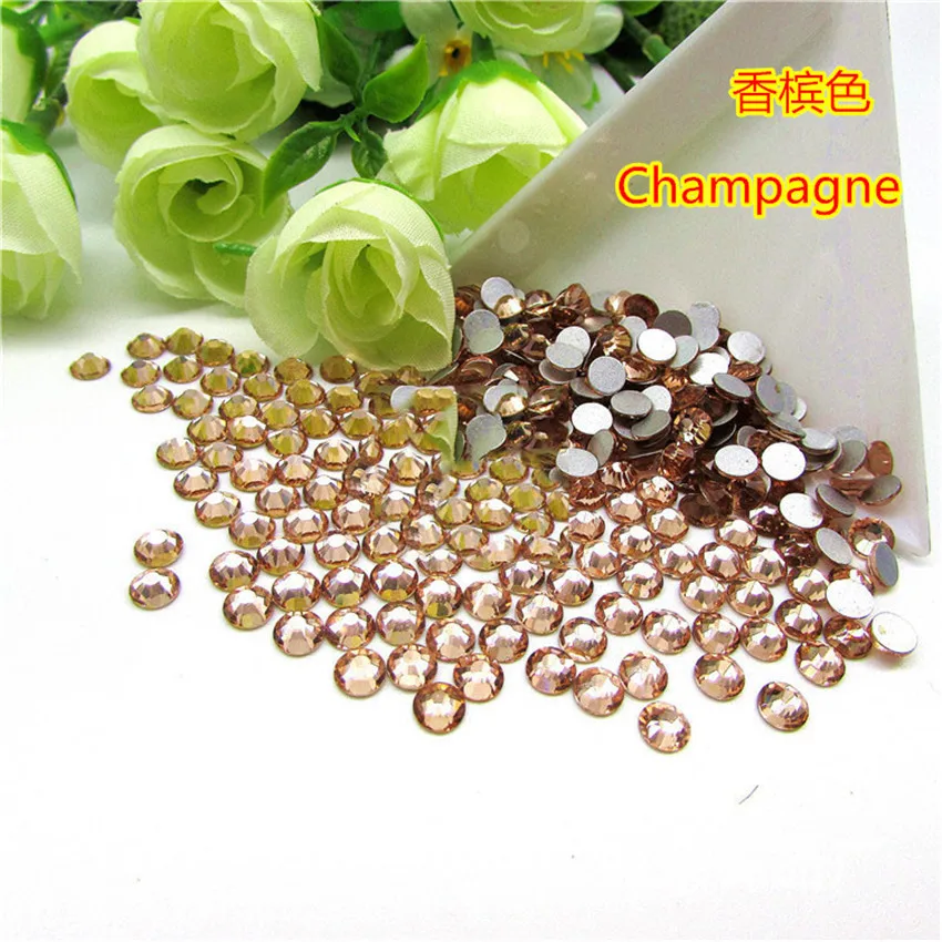 

SS5 1.7-1.8mm 1440pcs Champagne Nail Art Rhinestones Non HotFix Rhinestones DIY,Nail Art Decorations,Garment Accessories