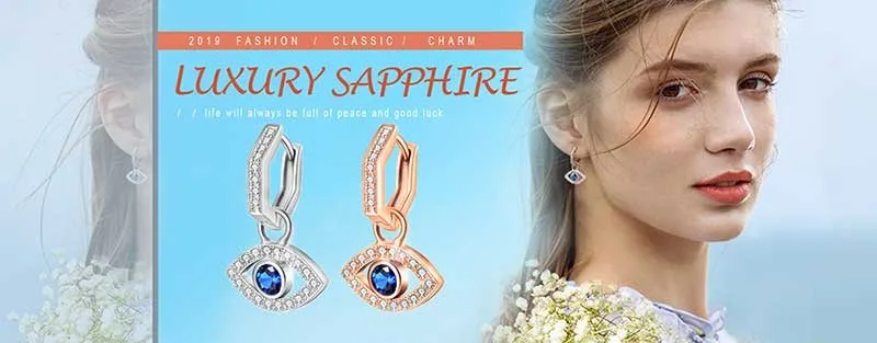 KALETINE Evil Eye падение серьги 925 Sterlng Серебряный Модные украшения милый синий камень заявление серьги для Для женщин аксессуары
