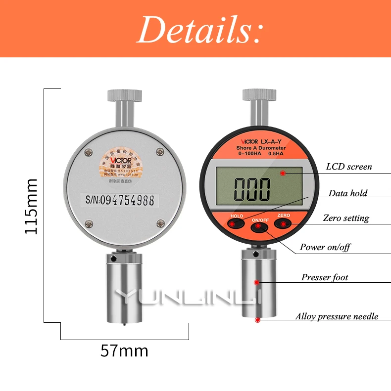 High Precision Hardness Tester Portable Rubber Plastic LX-A-Y 