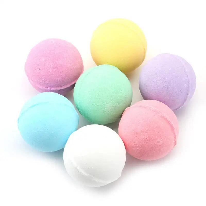 10g Random Color Natural Bubble Bath Bomb Ball Essential Oil Handmade SPA Bath Salts Ball Fizzy Christmas Gift LX7071