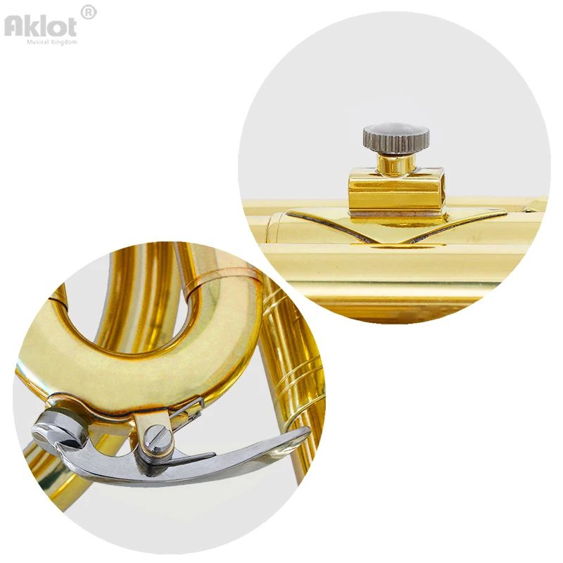 Клапаны из нержавеющей стали с корпусом Aklot Bb Baritone покрытые серебром