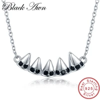 black awn classic band 925 sterling silver fine jewelry trendy engagement necklaces for women wedding pendants p134