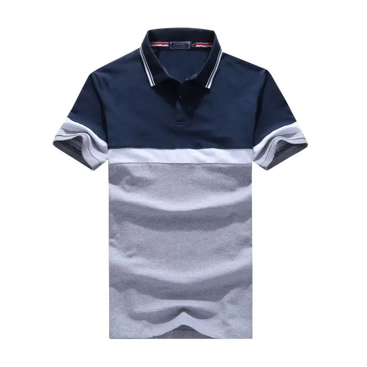 Blue Grey Коллекция Лето, мужская рубашка из дышащего хлопка с коротким рукавом для мальчиков, повседневная мужская рубашка с отложным воротником, Размер 4XL, SA469 - Цвет: Blue Grey