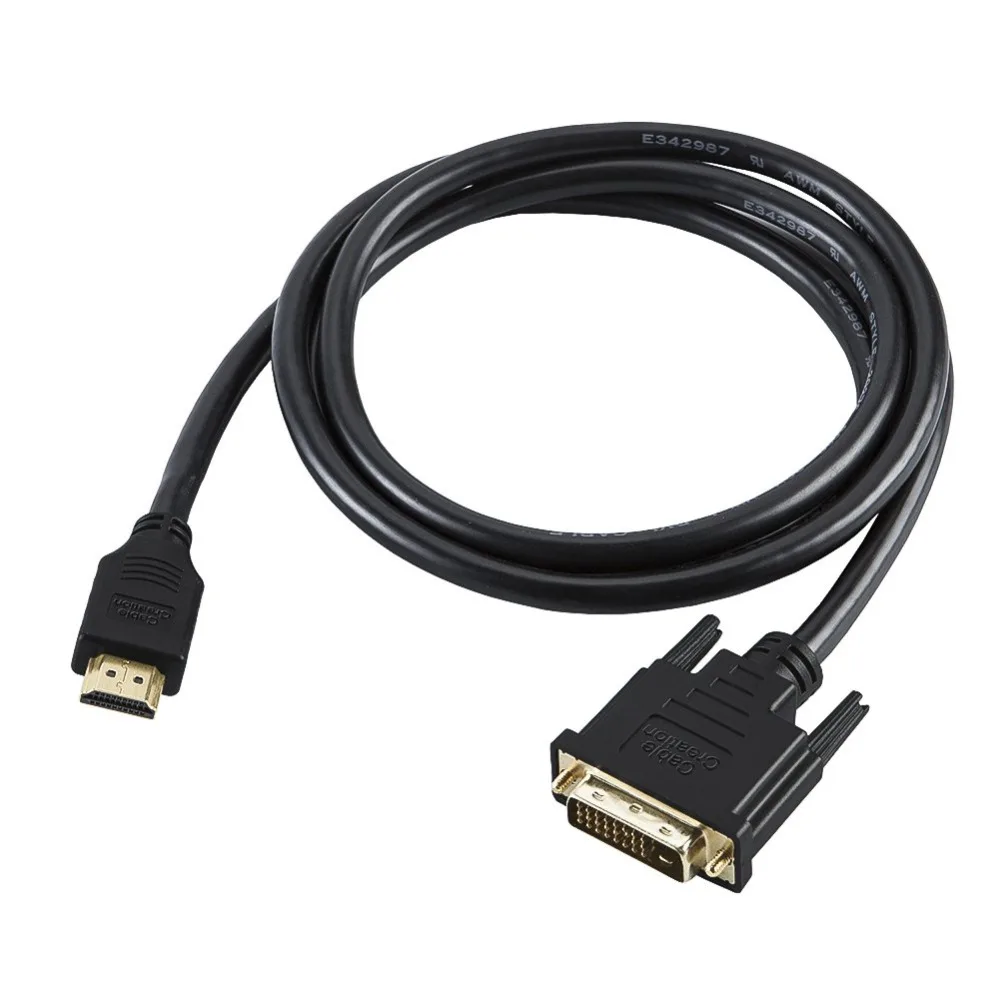 HDMI к DVI кабель папа (24 + 1) Мужской позолоченная поддержка 1080 P 3D для HDTV Raspberry Pi Roku