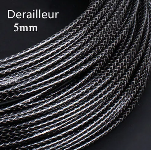 black shift cable TRLREQ 3 м Велосипедный тормозной кабель корпус MTB дорожный велосипед 5 мм ткацкая велосипедная линия тормоза/переключения передач Велосипедный тормозной кабель набор - Цвет: black shift cable
