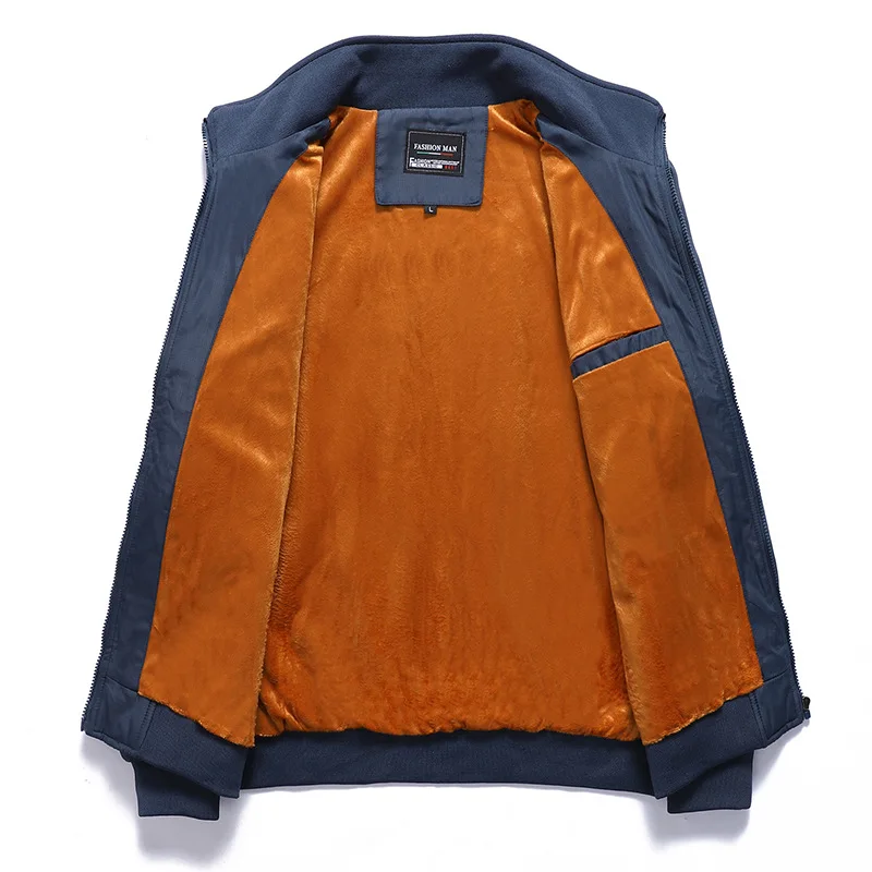 2019 новые мужские осень зима Толстая флисовая куртка мода Slim Fit Мужской однотонная