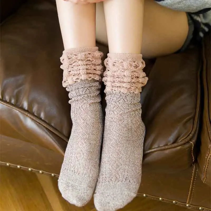 [Cospacool] глянцевый золотистый Серебристый шелк кружево ажурная сетка Sox Bubble