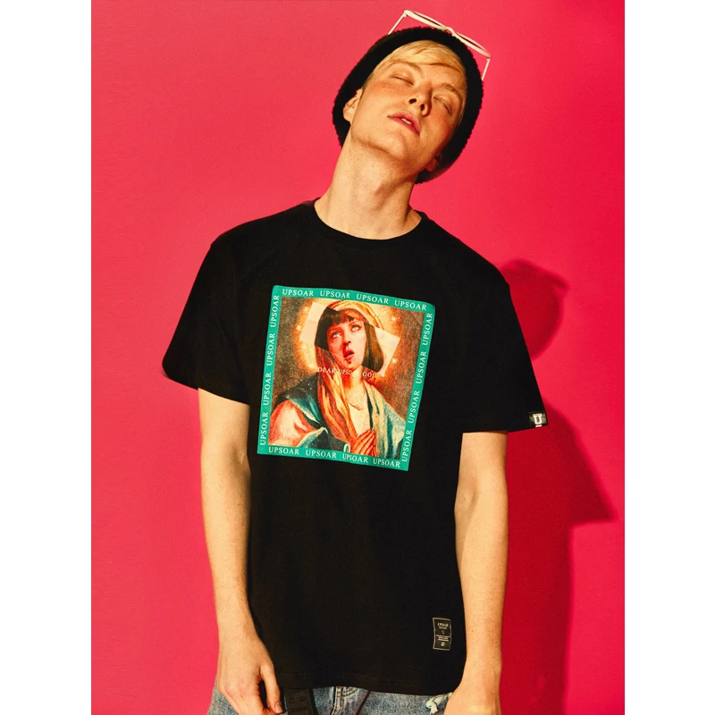 UNCLEDONJM Virgin mary футболка мужские летние футболки Топ swag забавные Оптовые хип хоп