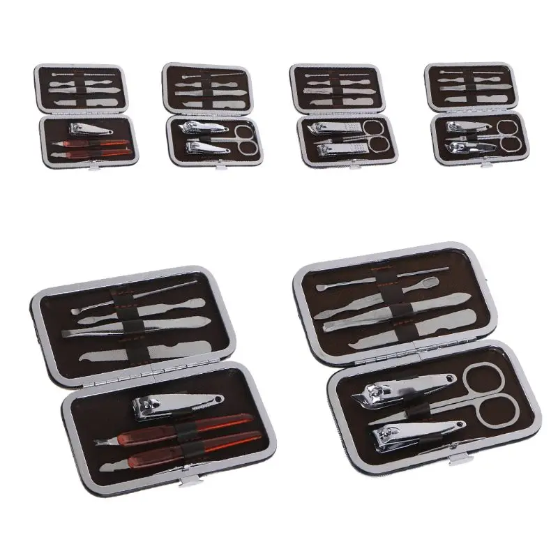 

7pcs Men Women Stainless Steel Manicure Pedicure Nail Clipper Set Travel Grooming Nail Tool