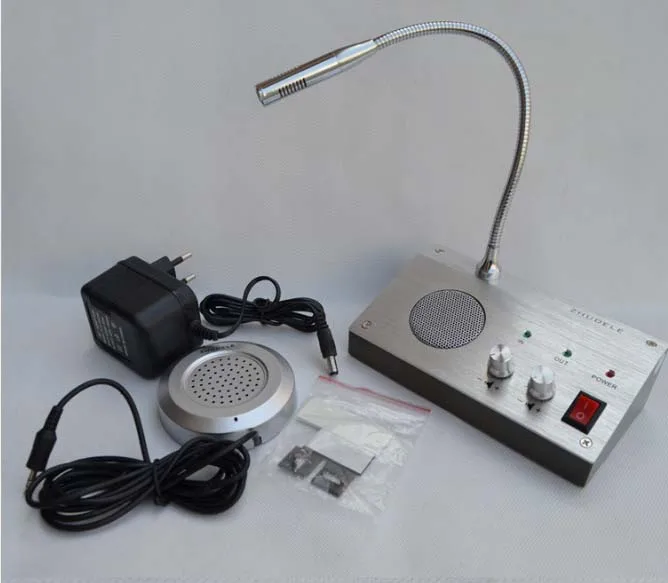 Оконный микрофон ZHUDELE внутренняя связь с аудиозаписями Двойной внешний для офиса