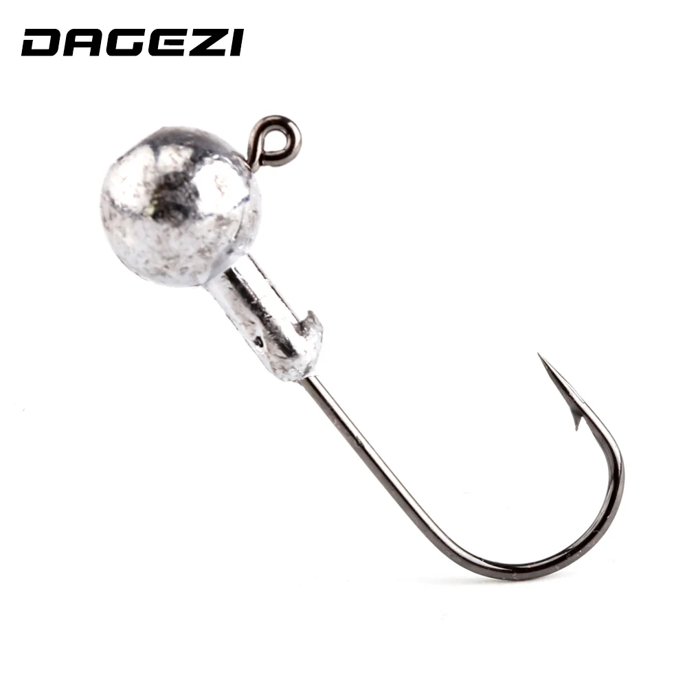 DAGEZI 5 шт./лот Jig head свинцовые крючок 3.5g/5g/7g бронзовых морских рыболовных крючков