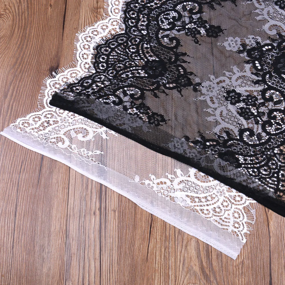 NBHB лучшее качество черно белая кружевная отделка ресниц 3 метра сделай сам