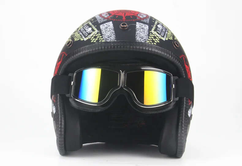 3/4 шлемы moto rcycle ретро с открытым лицом винтажные Racer Cascos moto rcycle шлем с goggle mask