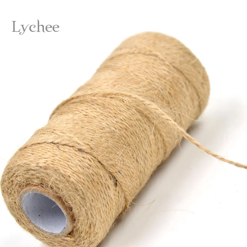 Шнур из натурального пенькового шпагата Lychee Life джутовая веревка для шитья одежды
