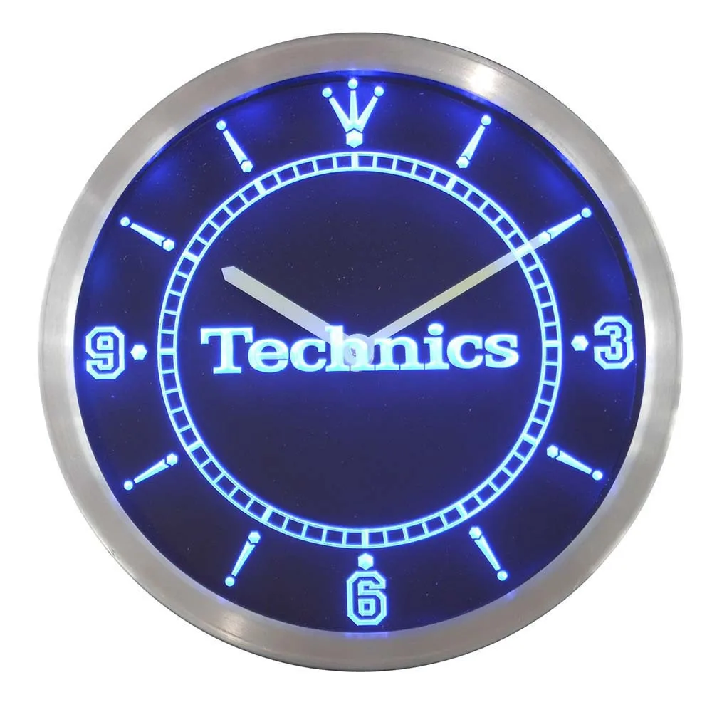 

Nc0434 Technics, неоновые Настенные часы для диджея, музыки, фотографий