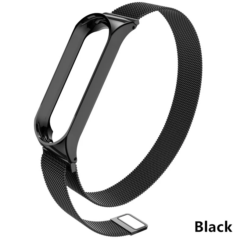 Magnetic-Black Mi band 4 ремешок для Xiaomi mi band 3 умный браслет металлический браслет из нержавеющей стали ремешок для Xiaomi mi band 4 mi band 3 умный Браслет - Цвет: Magnetic-Black