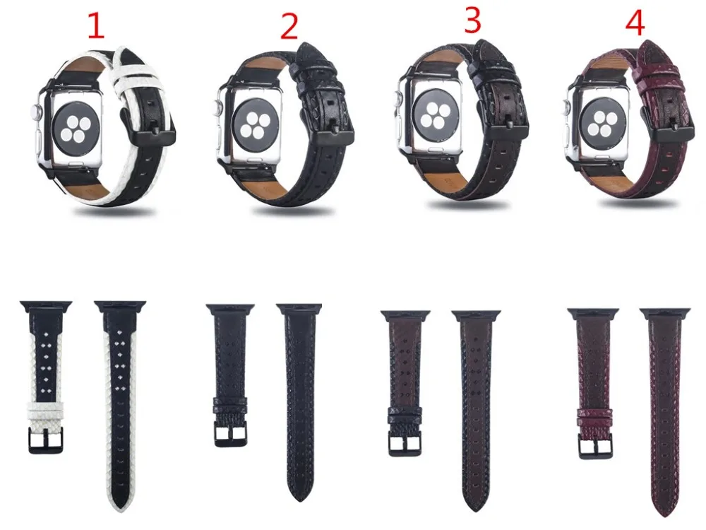 Модный кожаный ремешок для наручных часов apple Watch Series 5 4 3 2 1 edition 38 40 42 44 мм ремешки