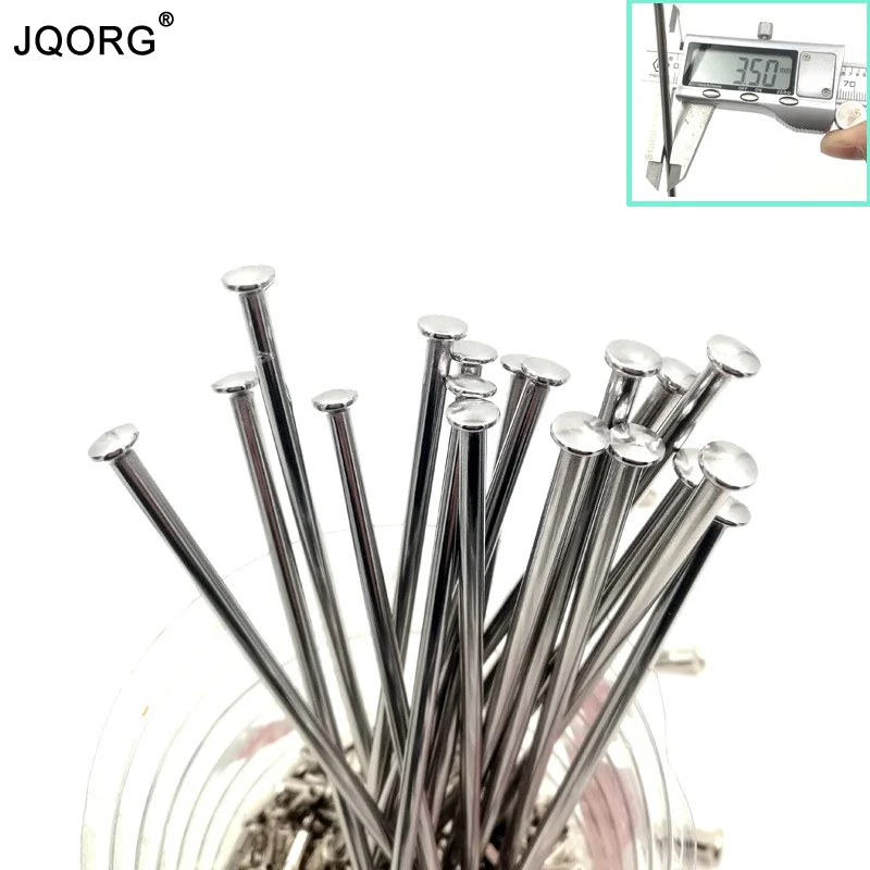 

10pcs/lot JQORG 9G Diameter 3.5 mm 304 Stainless Steel Material Straight Pull Motorcycle Spokes Lighting Sliver Color 9K Spokes