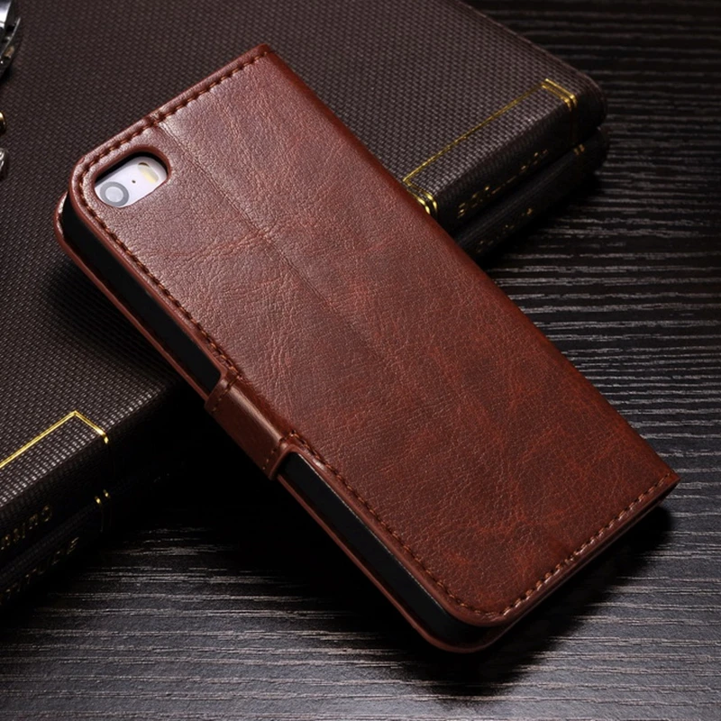 Для чехла iPhone 5S чехол для 5 SE 5c из искусственной кожи седельная откидная