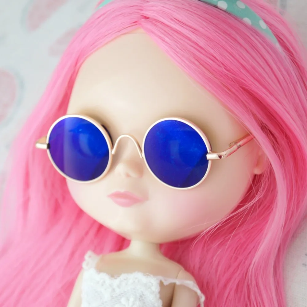 Цветные Милые Круглые Солнцезащитные очки Bookman Prop для 1/6 12 &quotBlyth e Doll Бесплатная